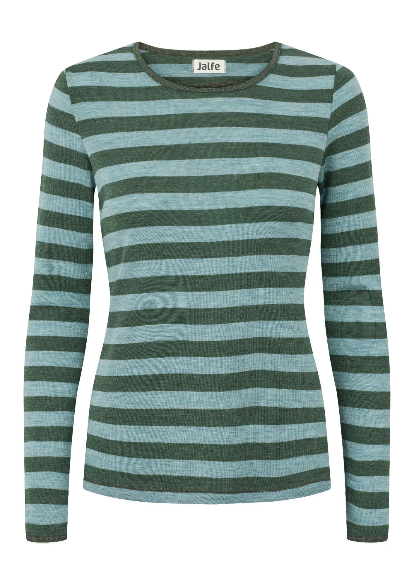 Shirt wool stripes - Aqua/Dusty green melange