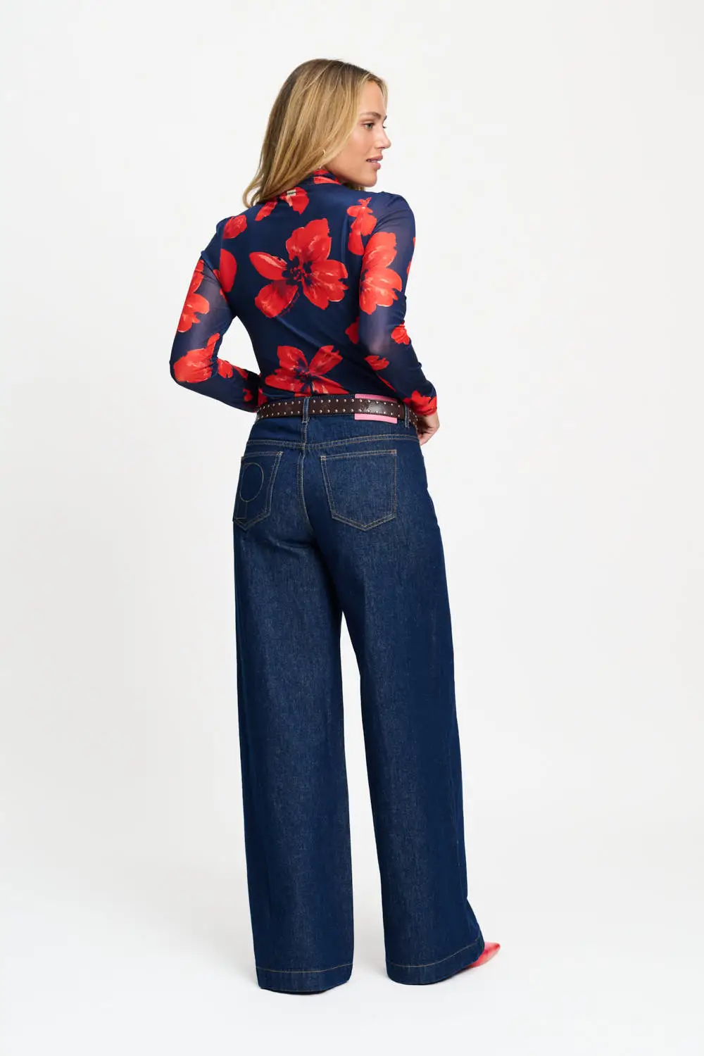 TURTLENECK - Romi Mesh Bloom Rouge - Multi color - Afbeelding 3