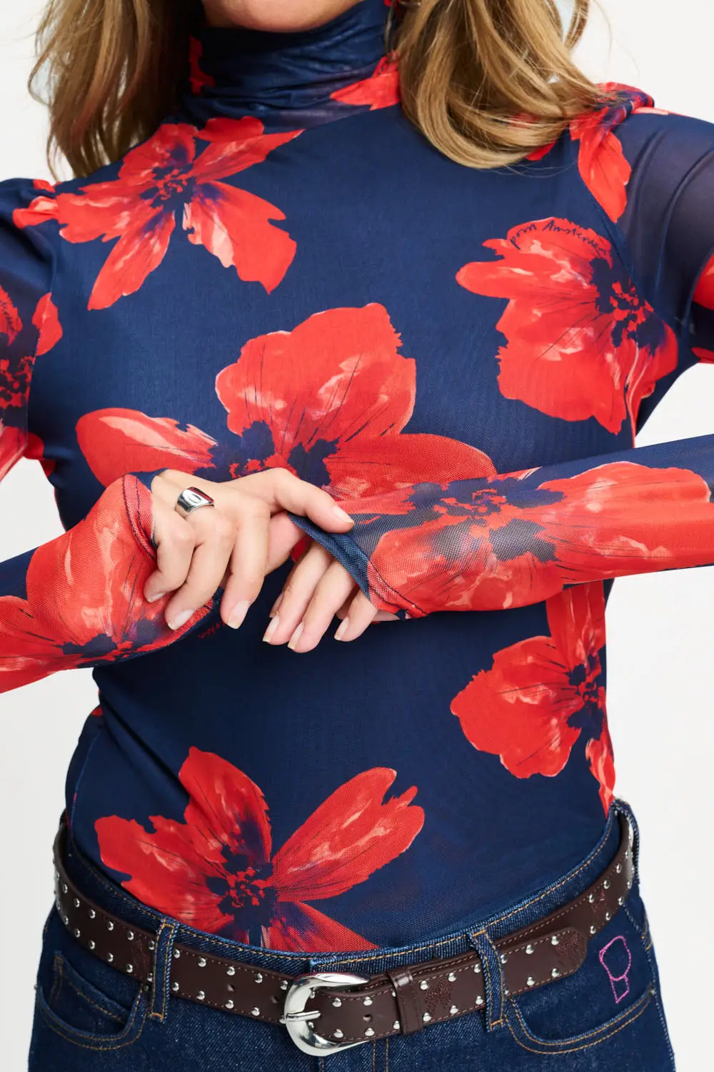 TURTLENECK - Romi Mesh Bloom Rouge - Multi color - Afbeelding 4