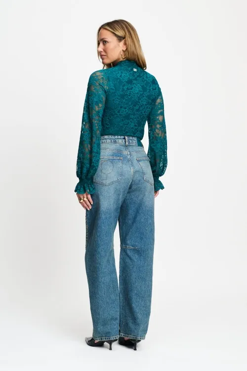 TURTLENECK - Ruby Lace Teal Green - Groen - Afbeelding 3