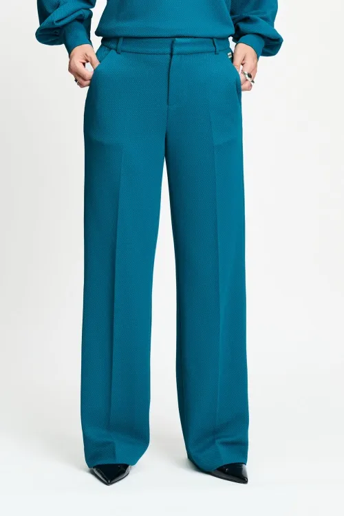 PANTS - Lara Teal Green - Groen