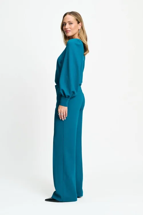 PANTS - Lara Teal Green - Groen