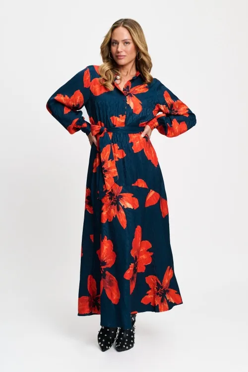 DRESS - Cato Bloom Rouge - Multi color