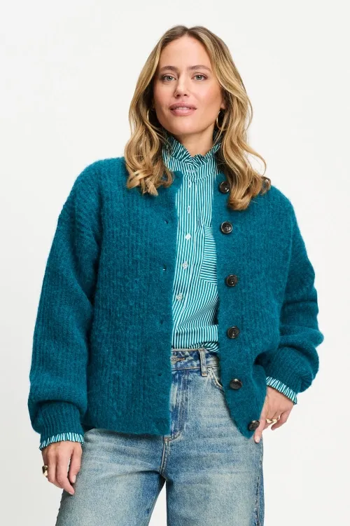 CARDIGAN - Meryl Teal Green - Groen
