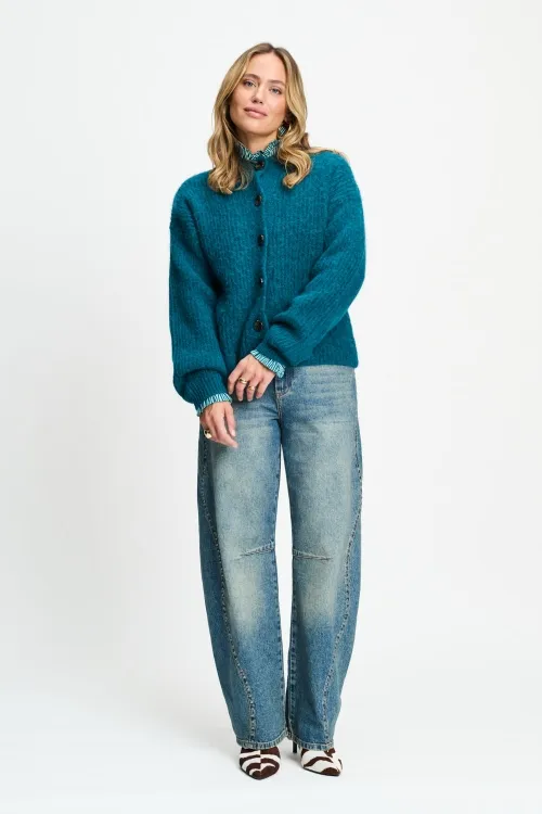 CARDIGAN - Meryl Teal Green - Groen