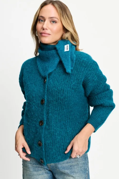 SHAWL - Elly Teal Green - Groen