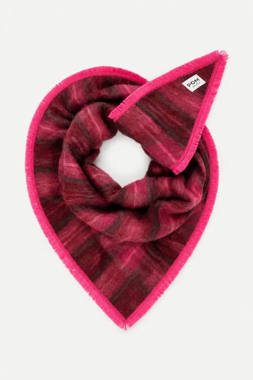 SHAWL - Hero Check Pink - Roze