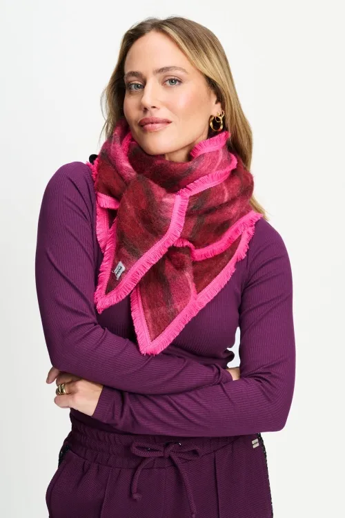SHAWL - Hero Check Pink - Roze