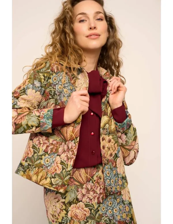 Cecil Jacket Babele Botanical Brocade - Multi color