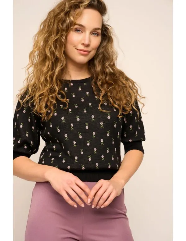 Celeste Pullover Flower Jacquard - Multi color
