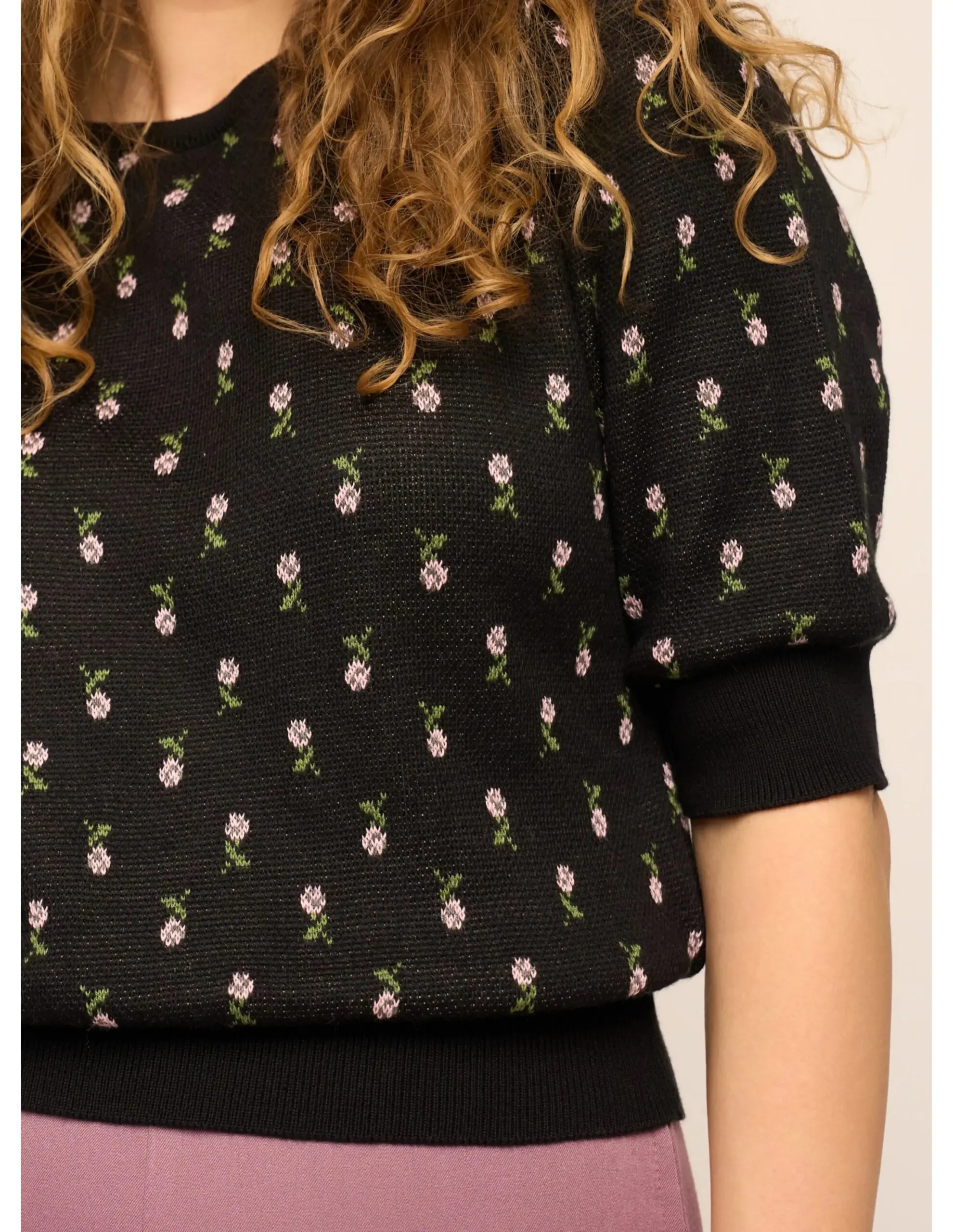 Celeste Pullover Flower Jacquard - Multi color - Afbeelding 4