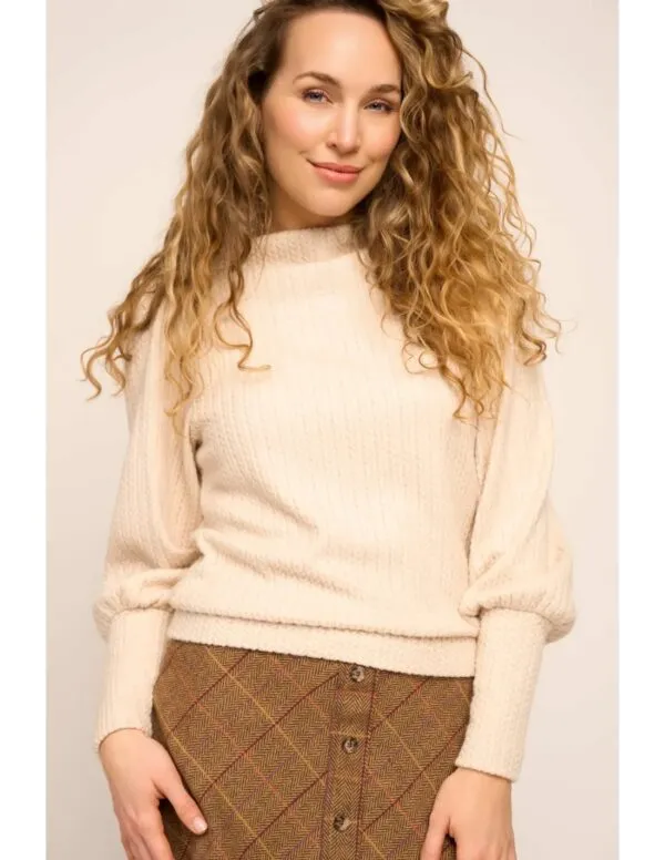 Maya Pullover Cable - Creme wit