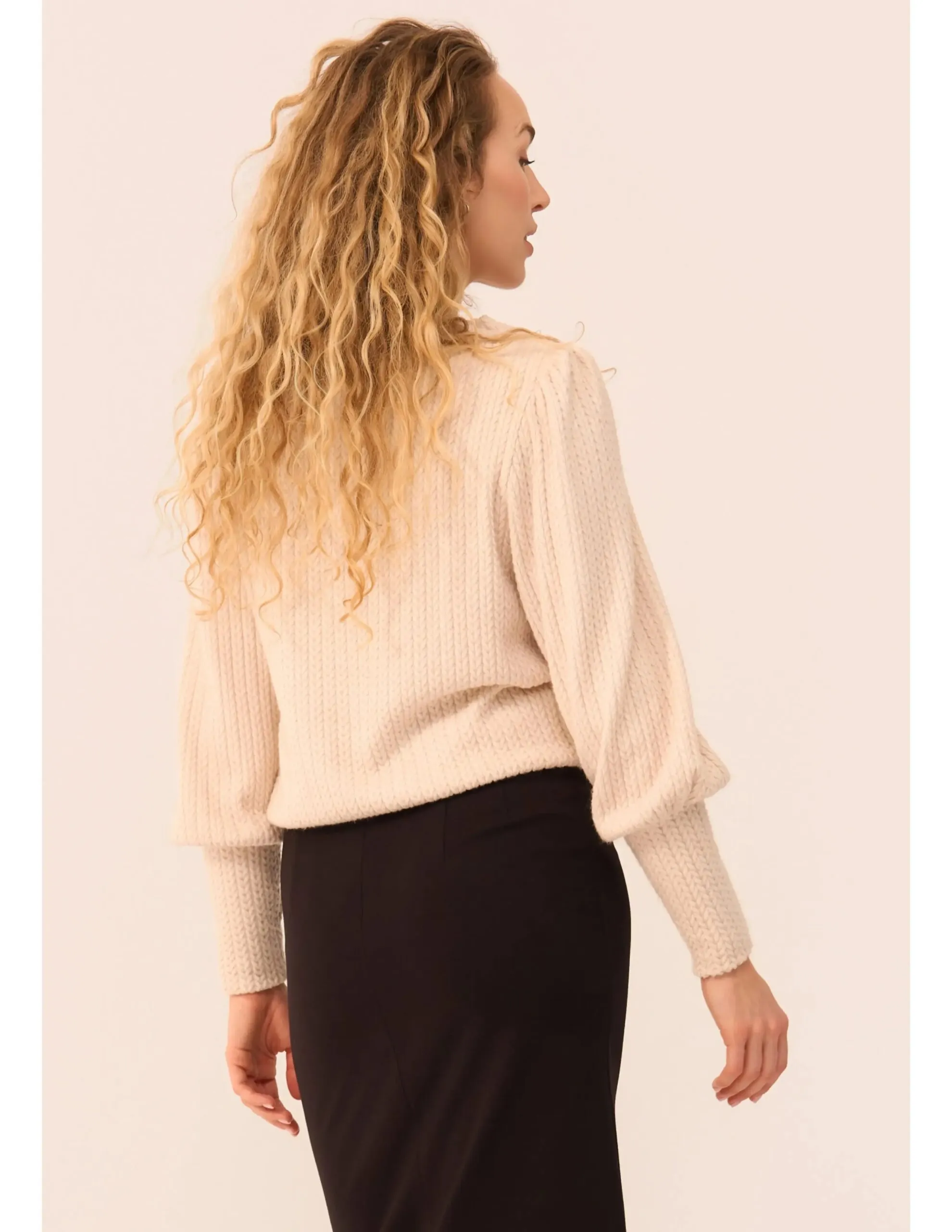 Maya Pullover Cable - Creme wit - Afbeelding 2