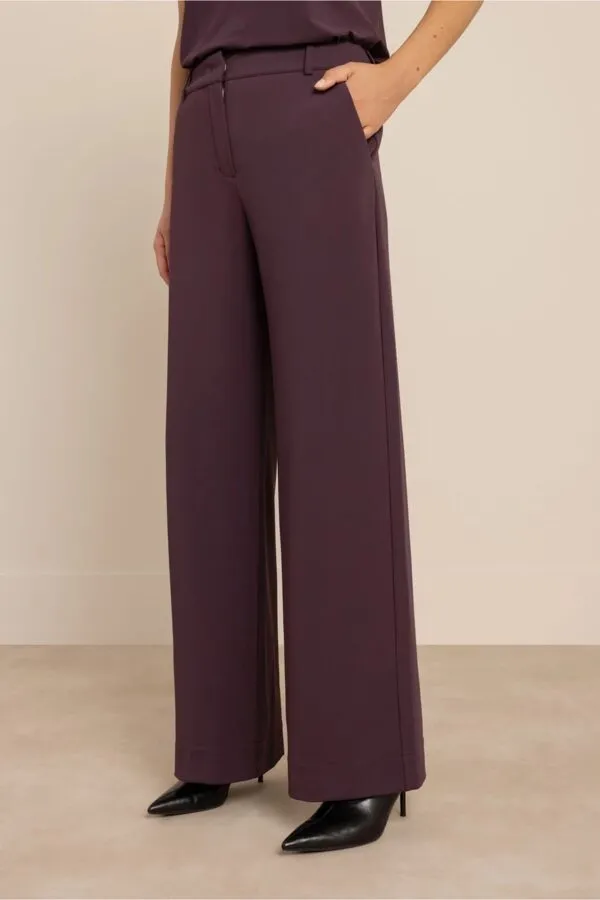 Luz twill trousers - Aubergine