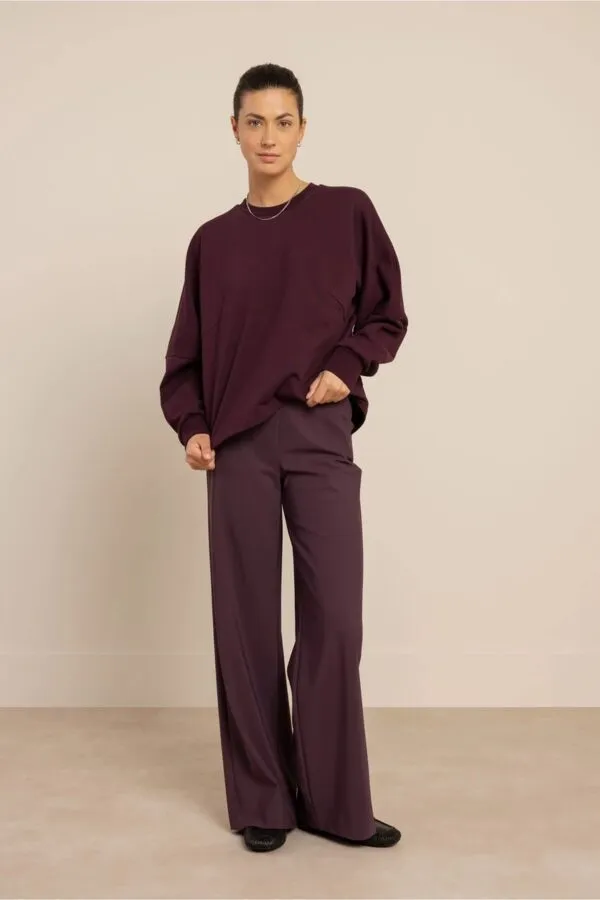 Lexie bonded trousers - Aubergine
