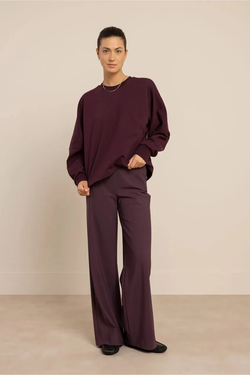 Lexie bonded trousers - Aubergine