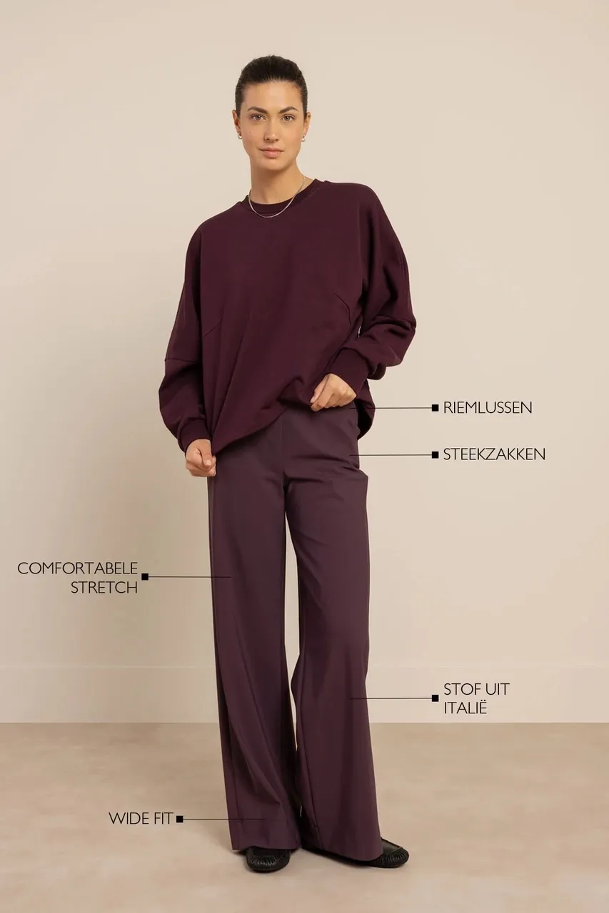 Lexie bonded trousers - Aubergine - Afbeelding 3
