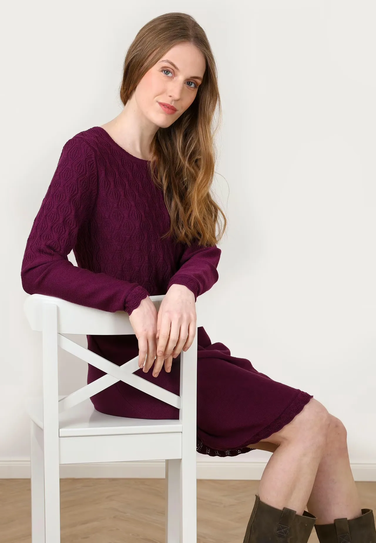 Jurk - plum - Afbeelding 3