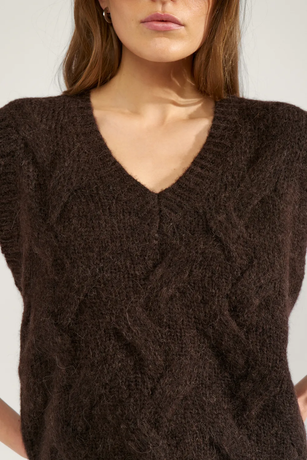 Nualmas Knitted Vest - Bruin - Afbeelding 4