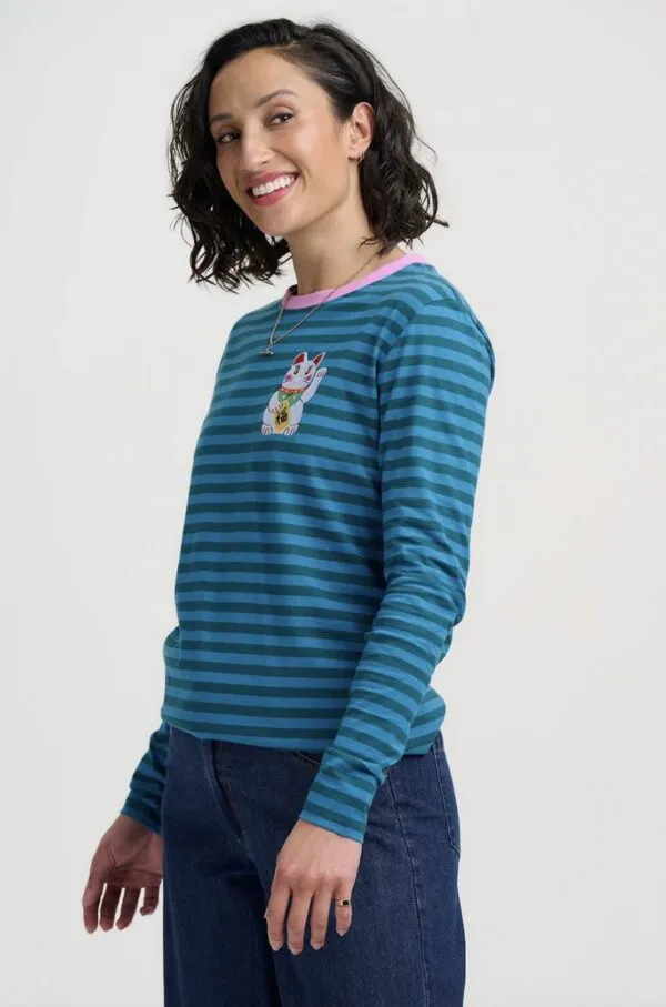 Brunswick Jersey Top - Blauw