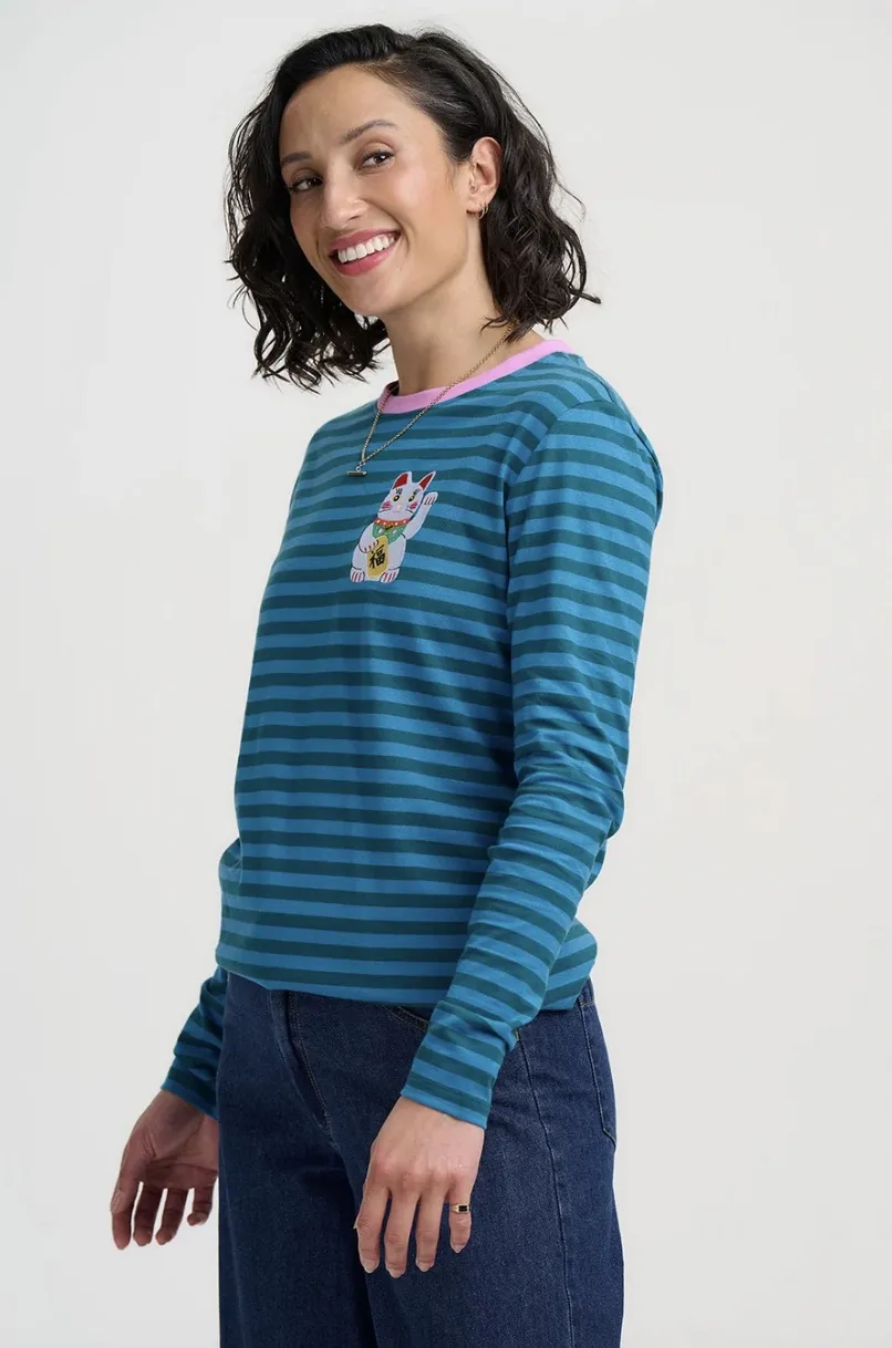 Brunswick Jersey Top - Blauw