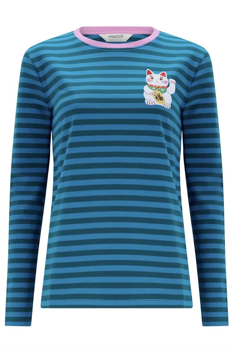 Brunswick Jersey Top - Blauw - Afbeelding 4