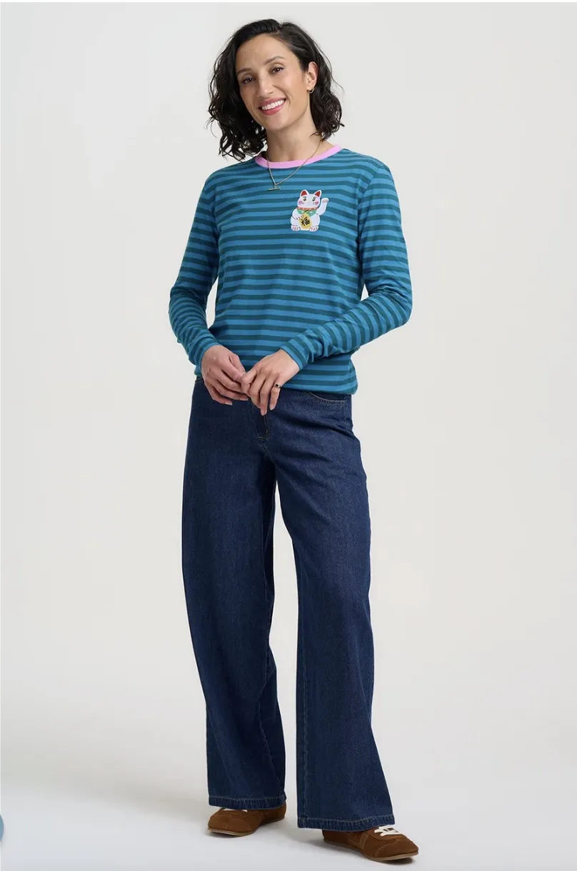Brunswick Jersey Top - Blauw - Afbeelding 5