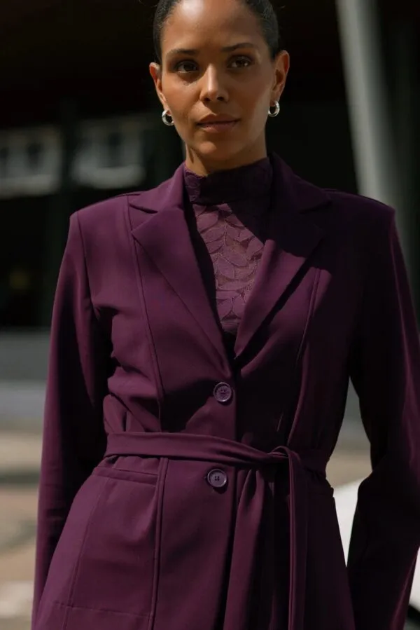 Elin bonded blazer - Blackberry