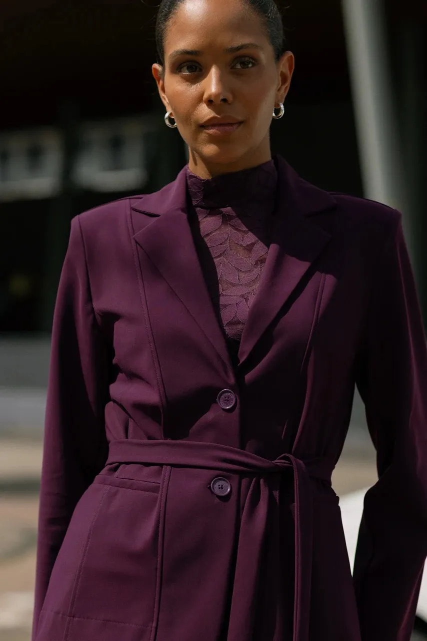 Elin bonded blazer - Blackberry