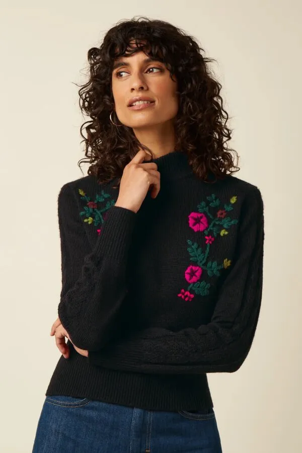 Nilde Top Moss - Zwart
