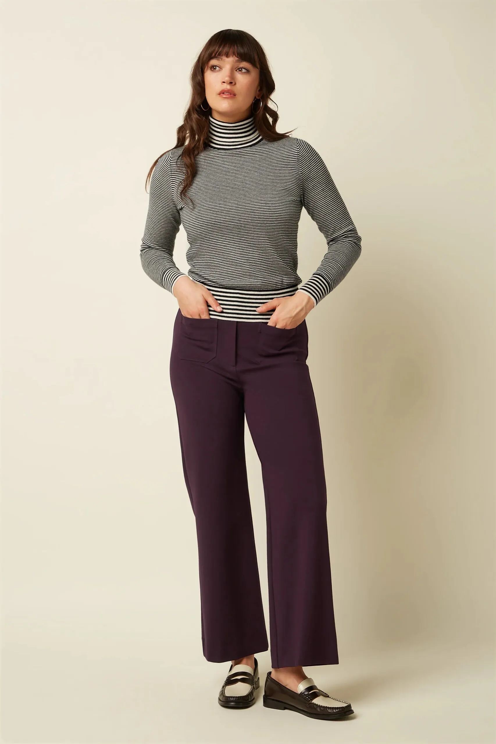 Cinzia Pocket Pants Uni Rodeo - Grape red