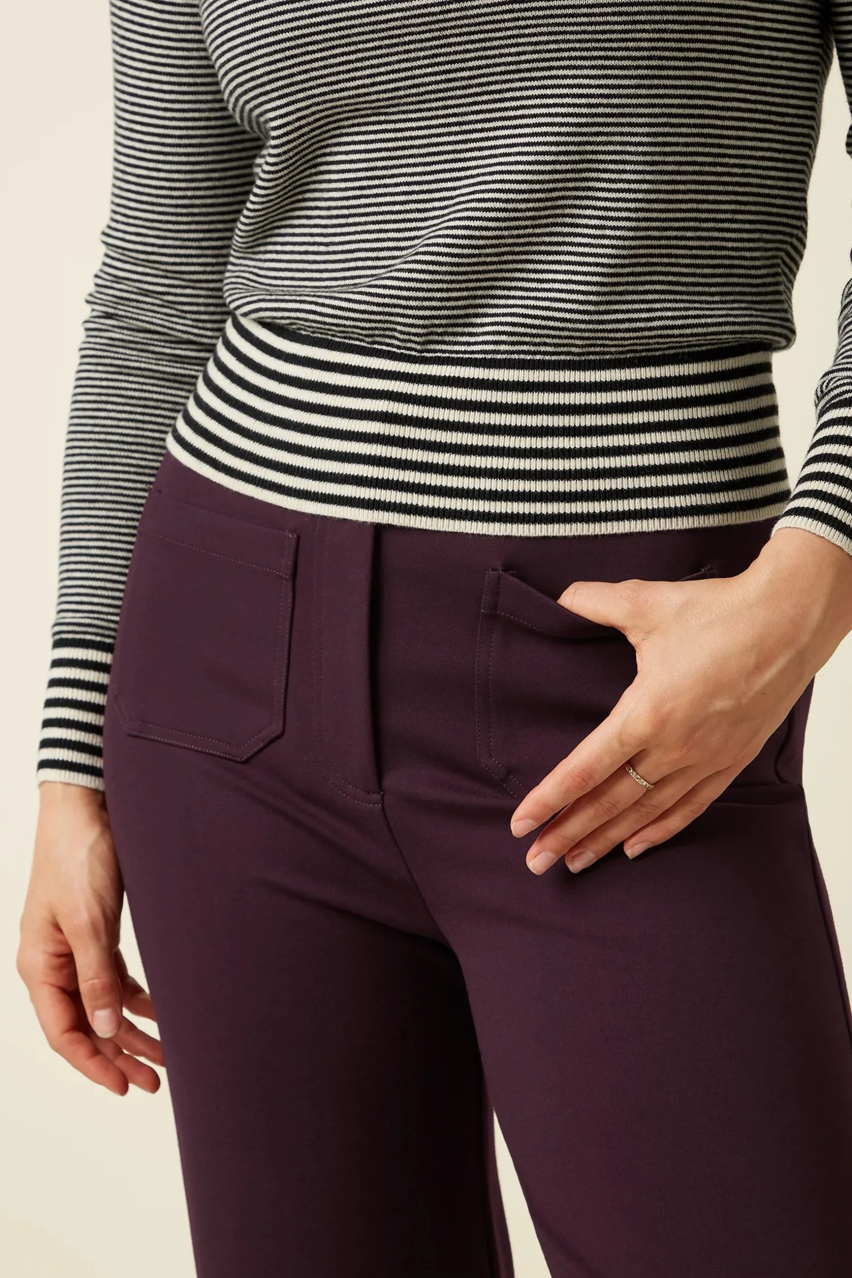 Cinzia Pocket Pants Uni Rodeo - Grape red - Afbeelding 3