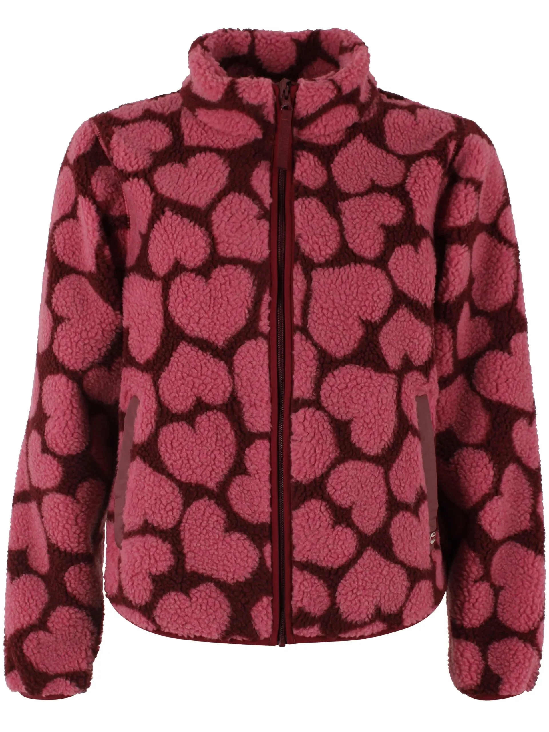 Danelabrador Fleece Zip-Up - Dark Cherry HEARTTHROB - Afbeelding 2