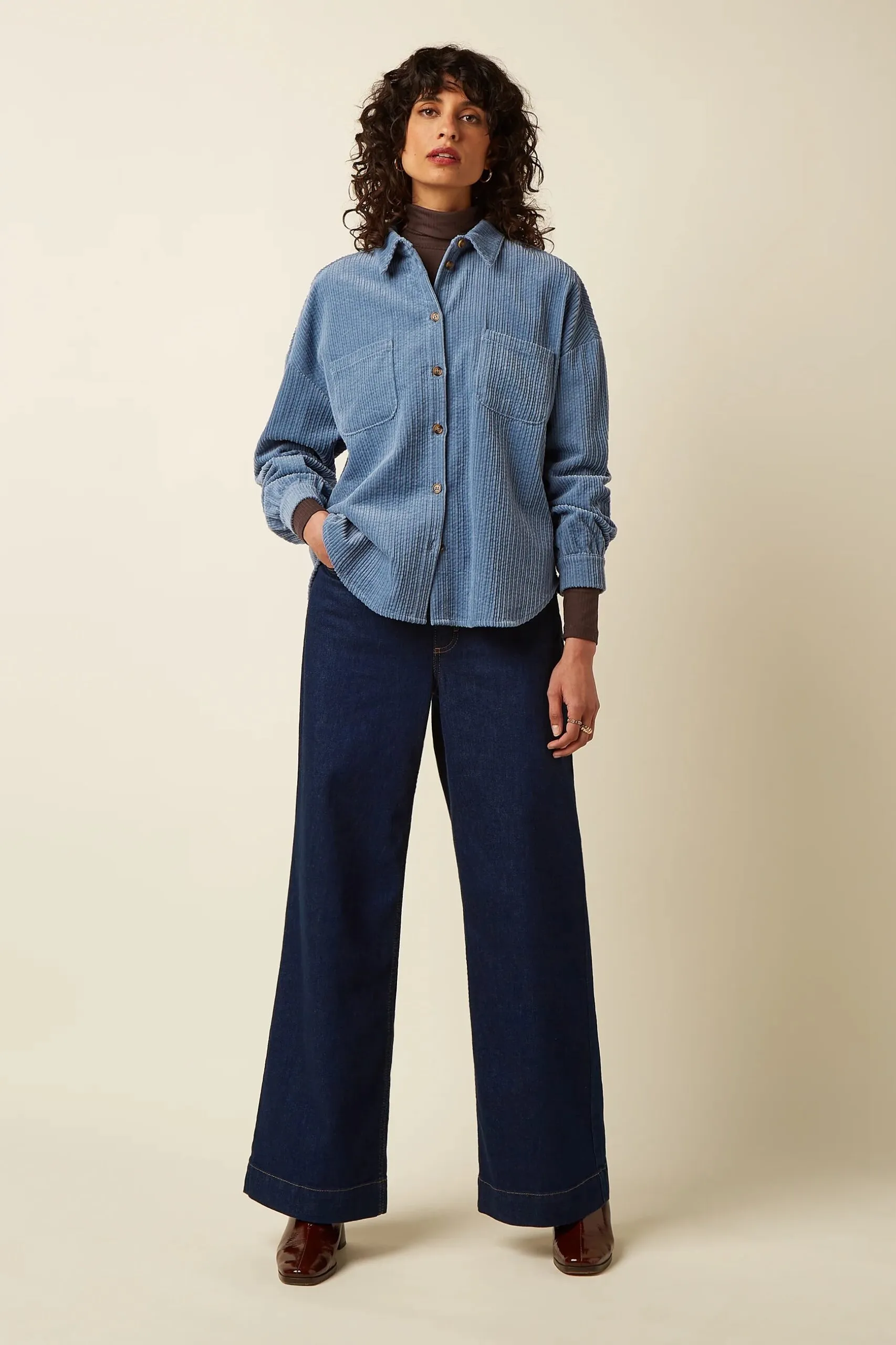 Fee Pocket Blouse Birch Cord - Lavender - Afbeelding 2