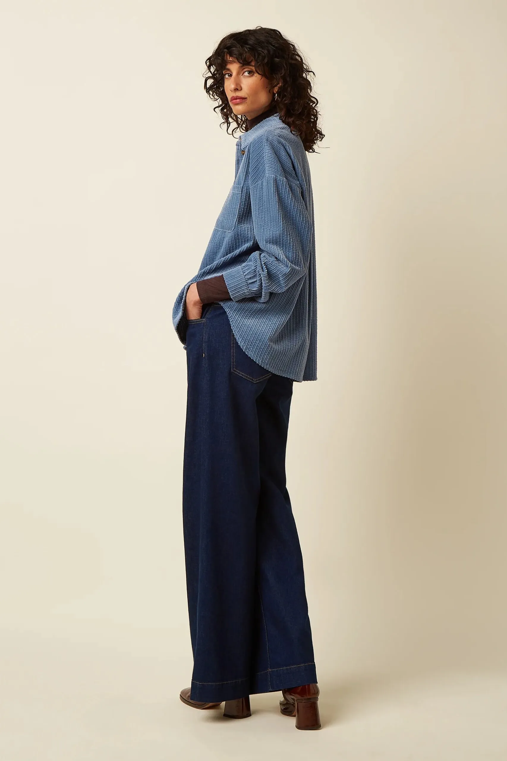 Fee Pocket Blouse Birch Cord - Lavender - Afbeelding 4
