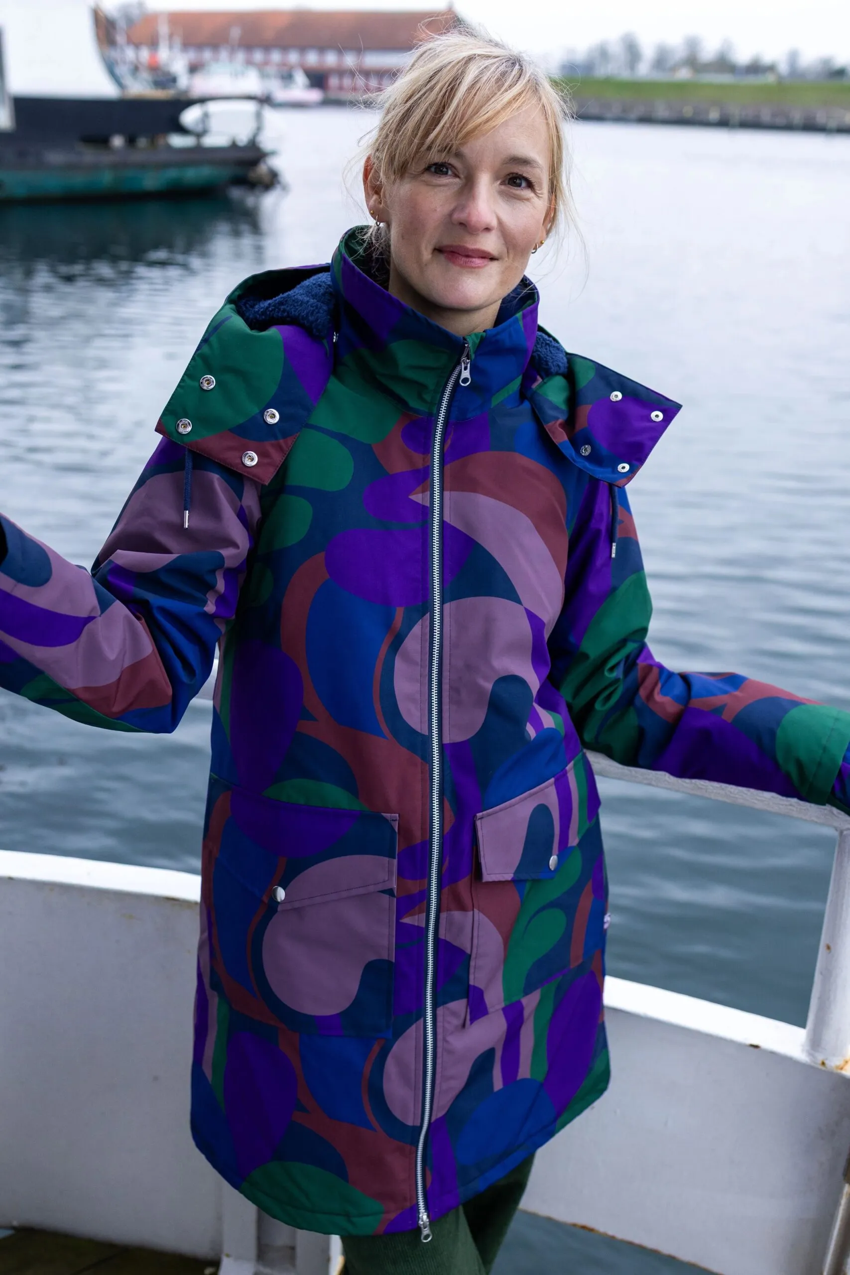 Daneturell Winter Coat - Grey Plum TROPS - Afbeelding 5