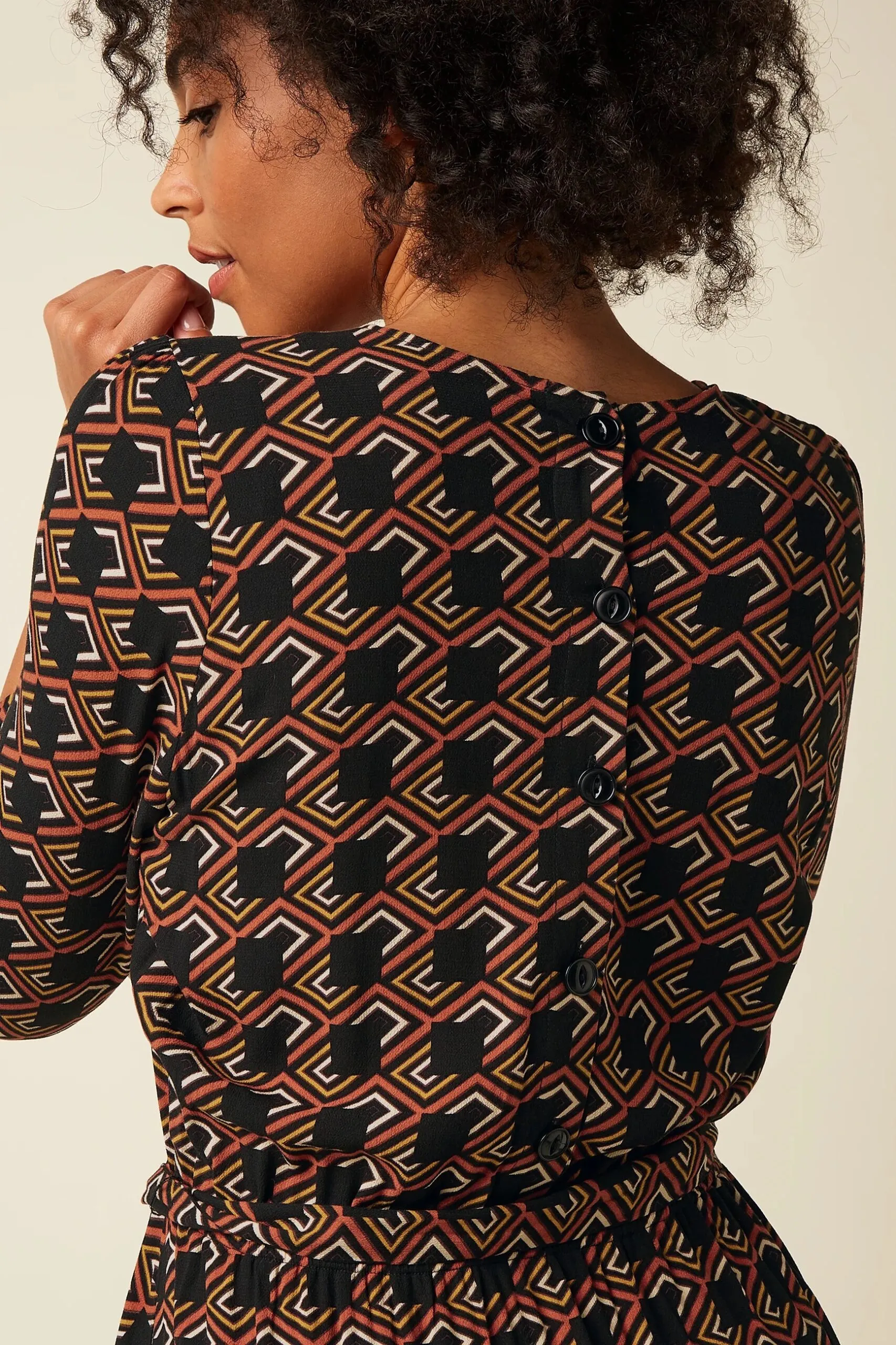Betty Dress Loose Fit Calou - Spicy Brown - Afbeelding 3