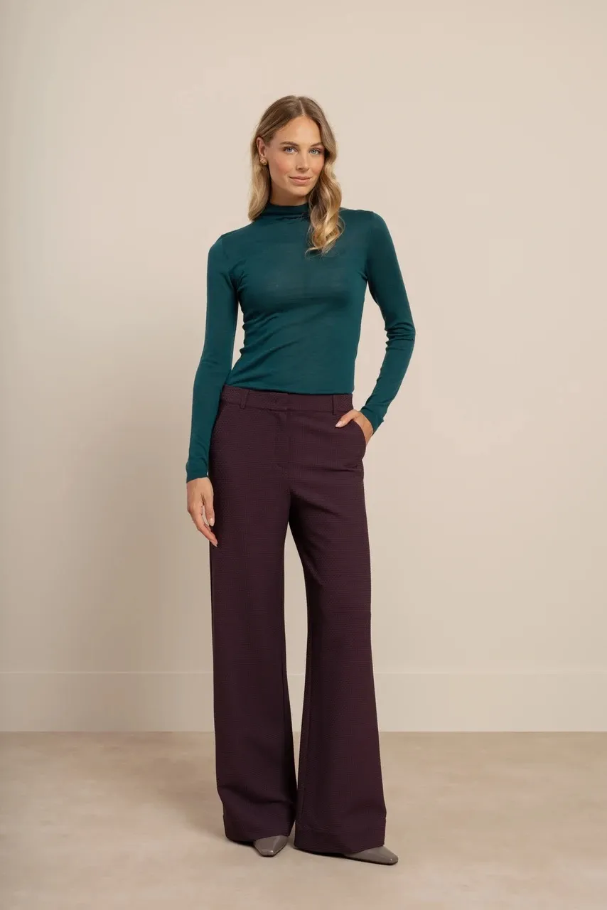 Reggie col pullover - Teal - Afbeelding 2
