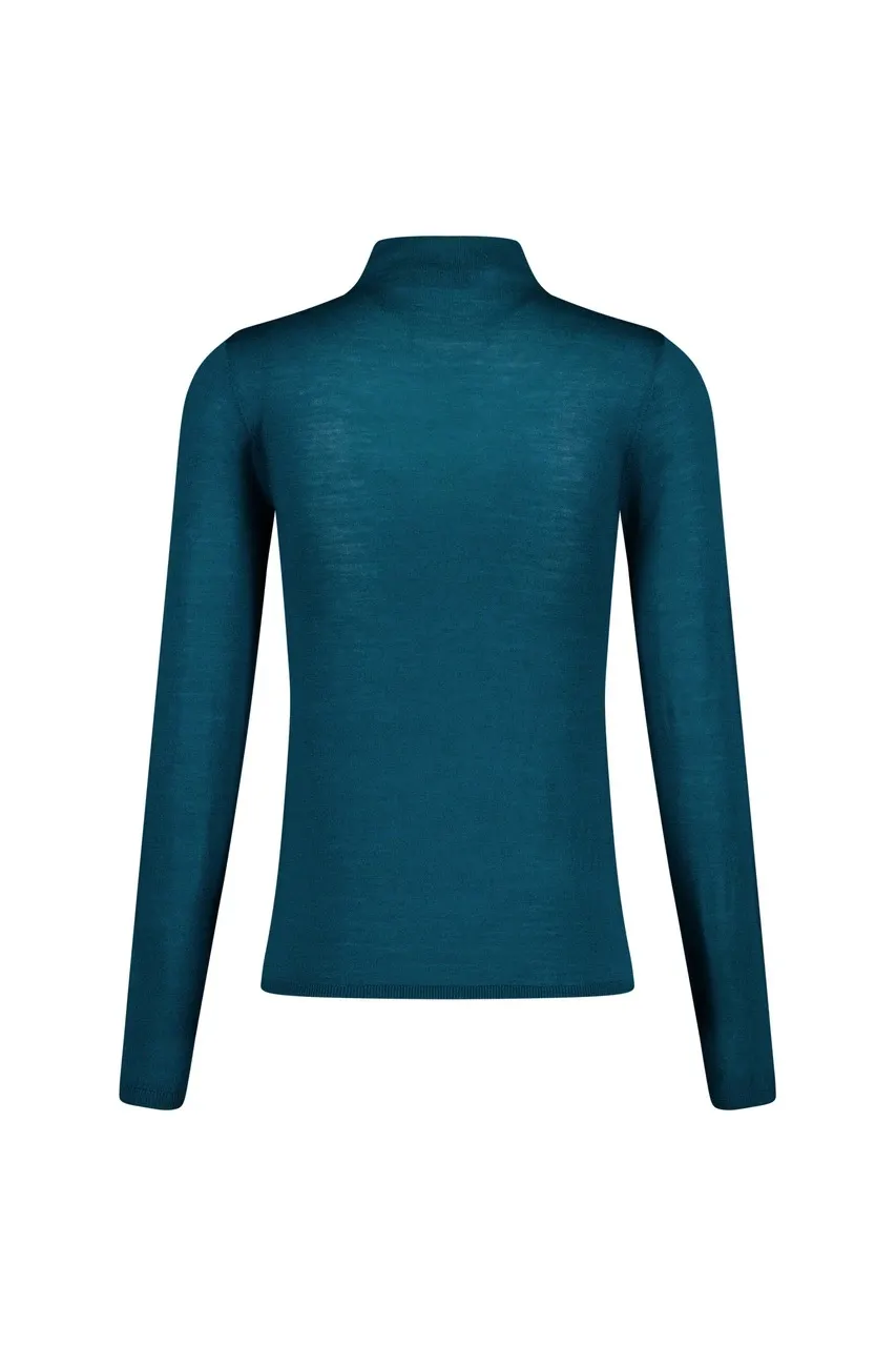 Reggie col pullover - Teal - Afbeelding 5