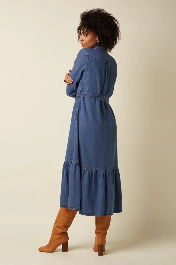 Olive Ruffle Dress Monrose - Denim Blue