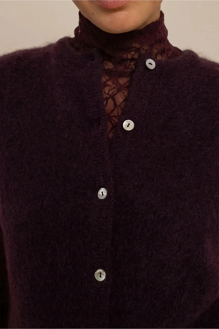 Bibi sls cardigan - Aubergine - Afbeelding 3
