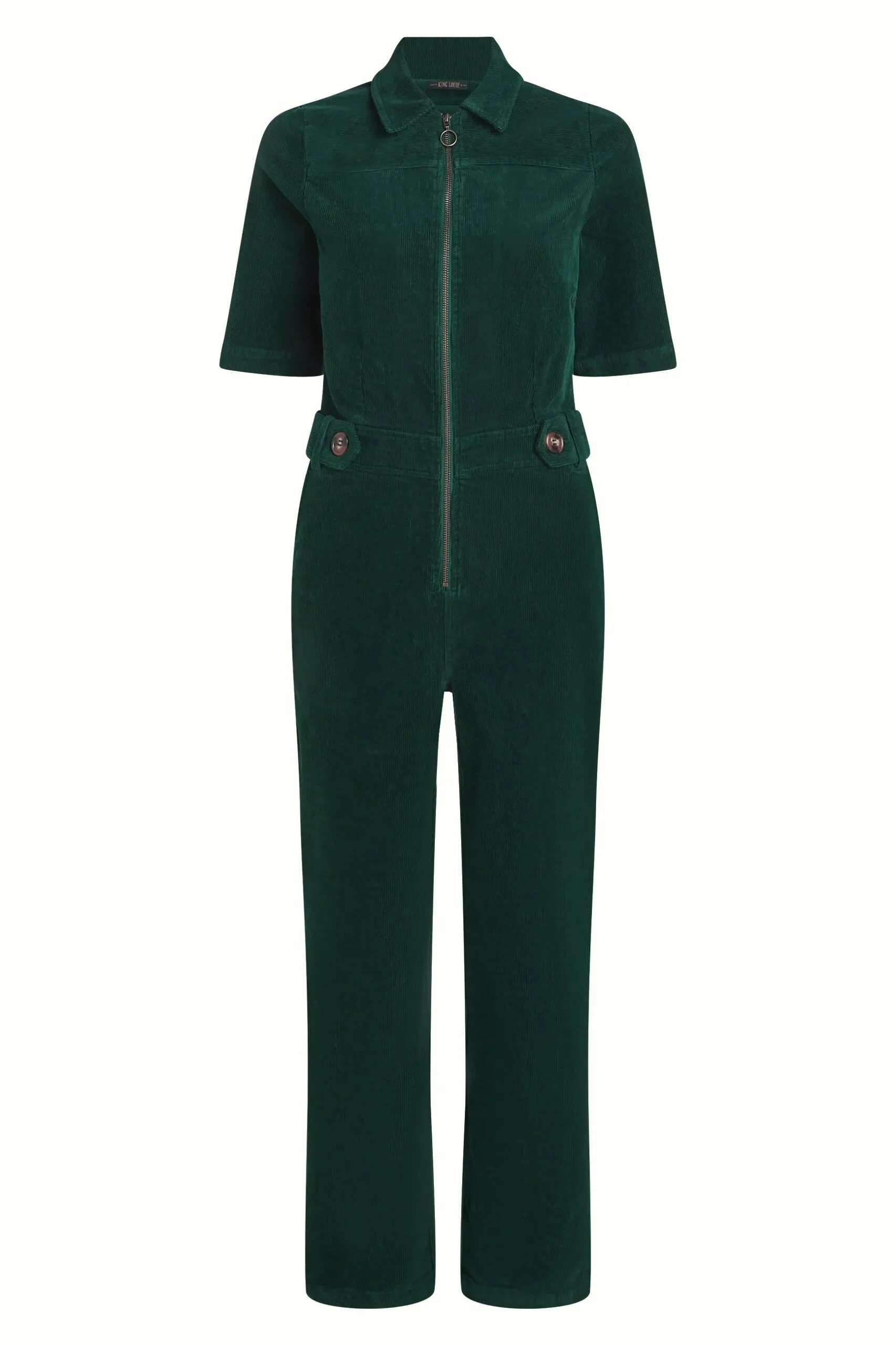 Garbo Jumpsuit Corduroy - pine green - Afbeelding 4