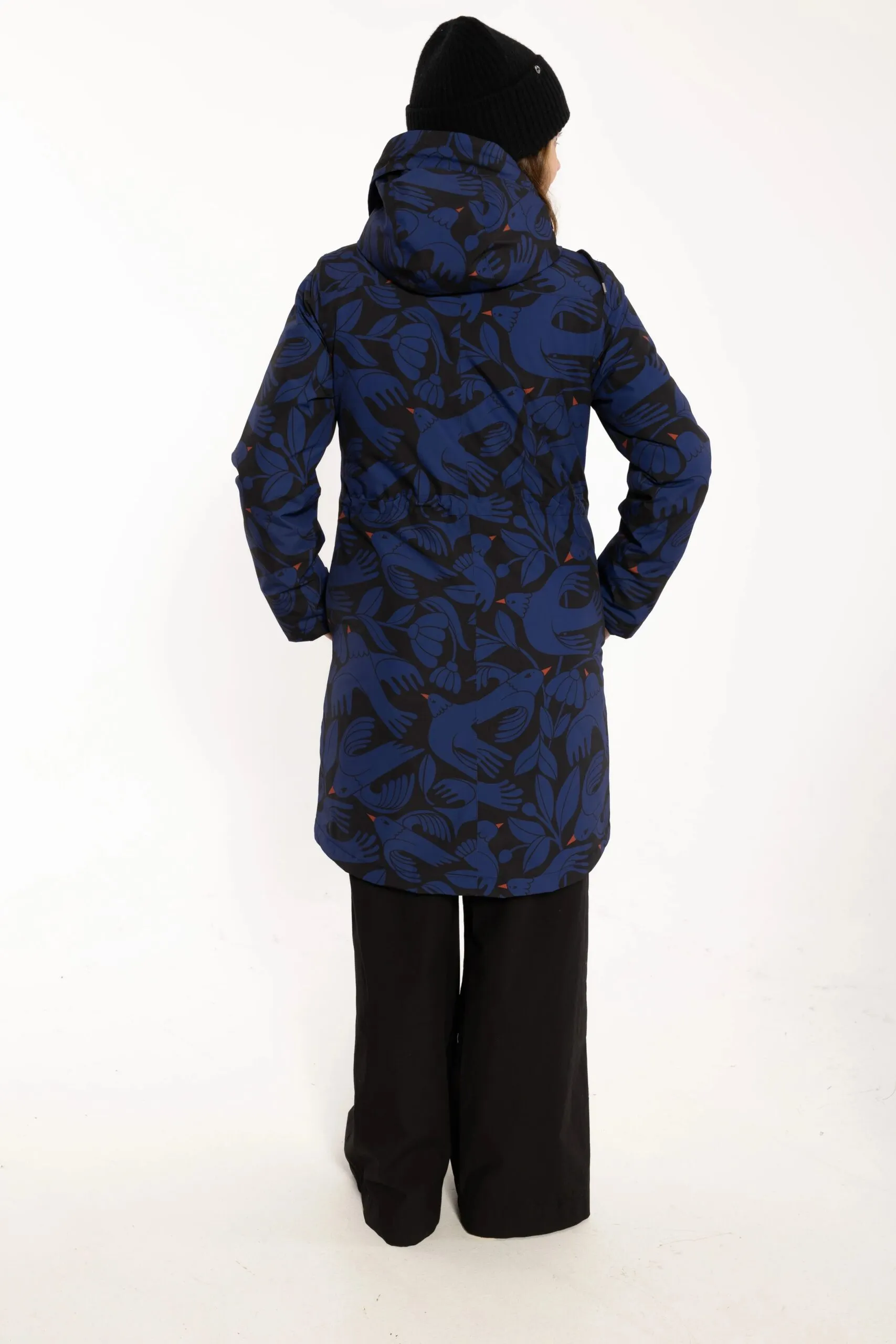 Danenora AOP Winter Parka - Black/Deep Blue BIRDIEUP - Afbeelding 2