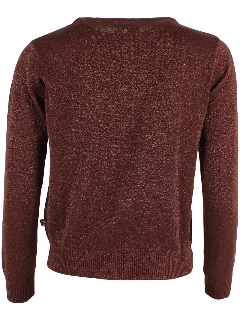 Danesaga Glitter Cardigan - Bruin - Afbeelding 4
