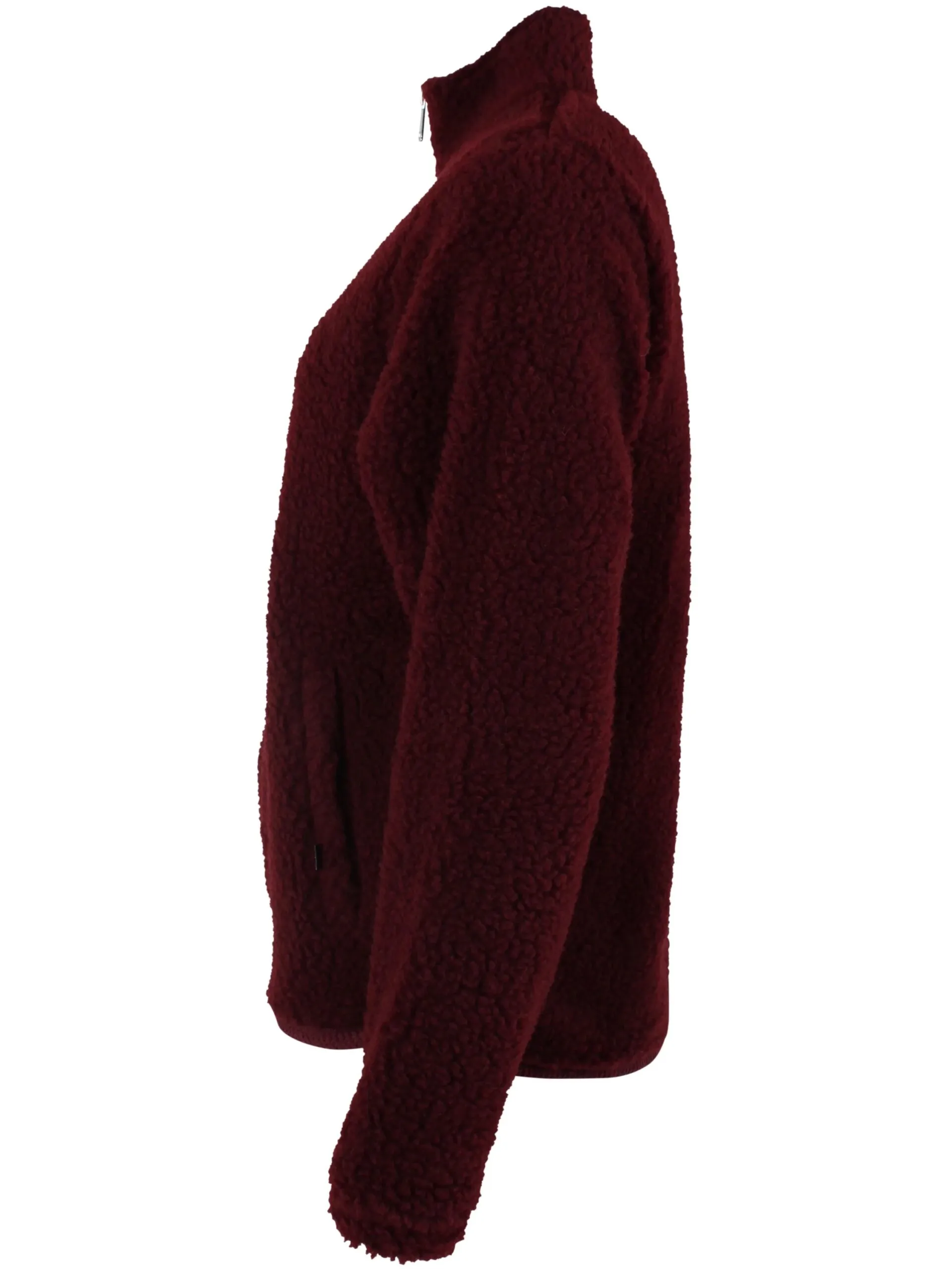 Danedada Fuzzy Wool Fleece Zip-Up - Dark wine - Afbeelding 4