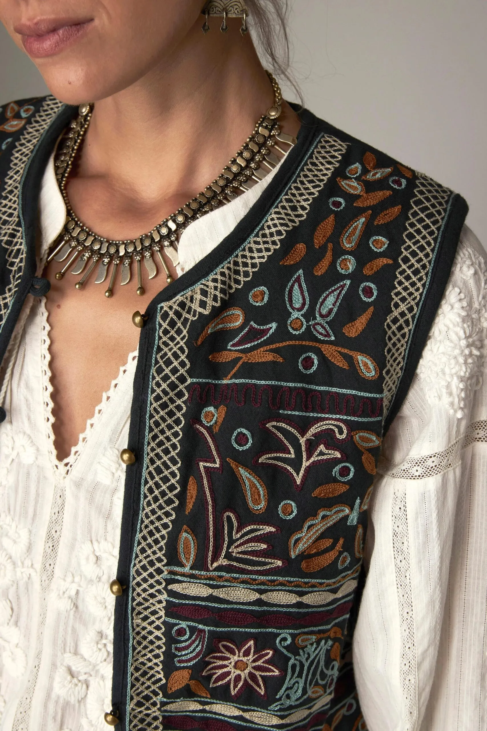 Gilet met borduursels - Print multi - Afbeelding 3