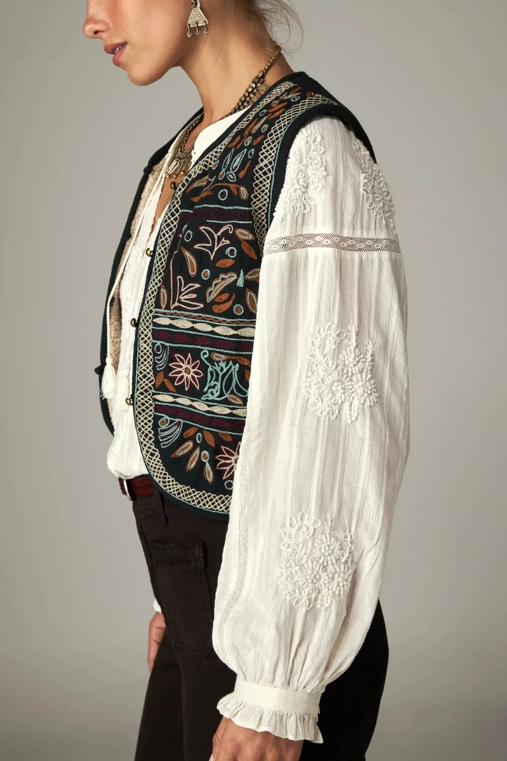 Gilet met borduursels - Print multi - Afbeelding 4
