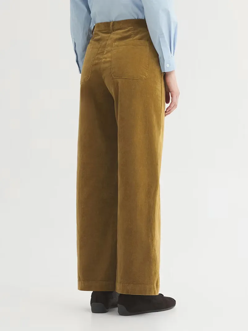 Plain corduroy pockets trousers - Khaki green - Afbeelding 2