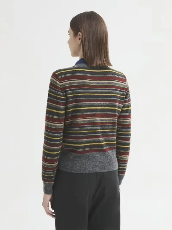 Multi-Striped knit jacket - print streep