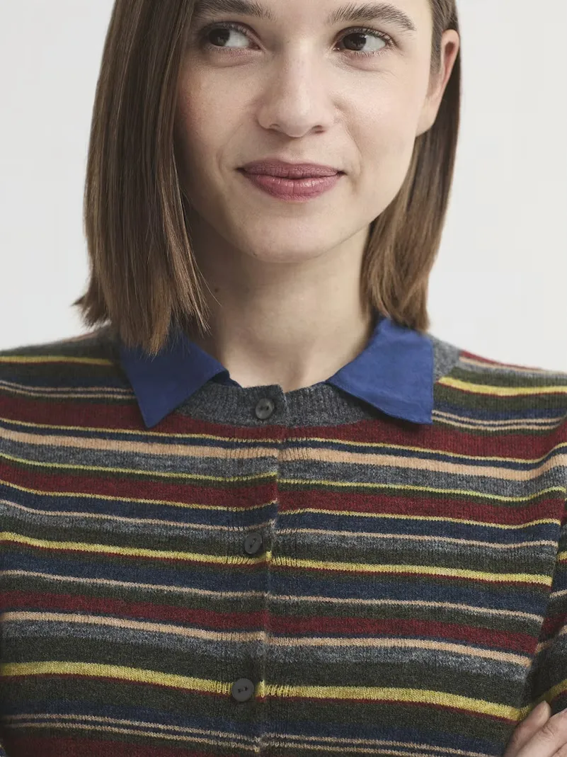 Multi-Striped knit jacket - print streep - Afbeelding 3